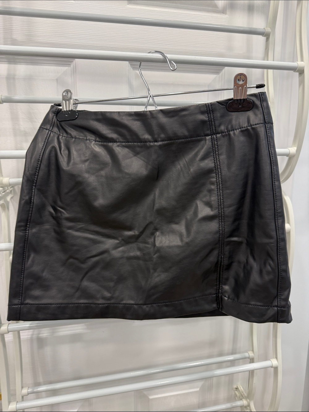 American Eagle Outfitters Black Faux Leather Mini Skirt